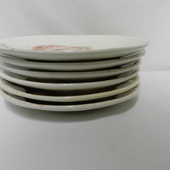 Southern Living Claus puppy dog Salad Starter Plate Set 6 assorted Christmas - Picture 4 of 11